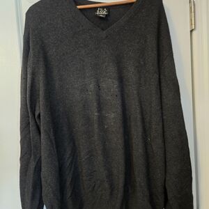 Jos. A. Bank Dark Gray V-Neck Sweater